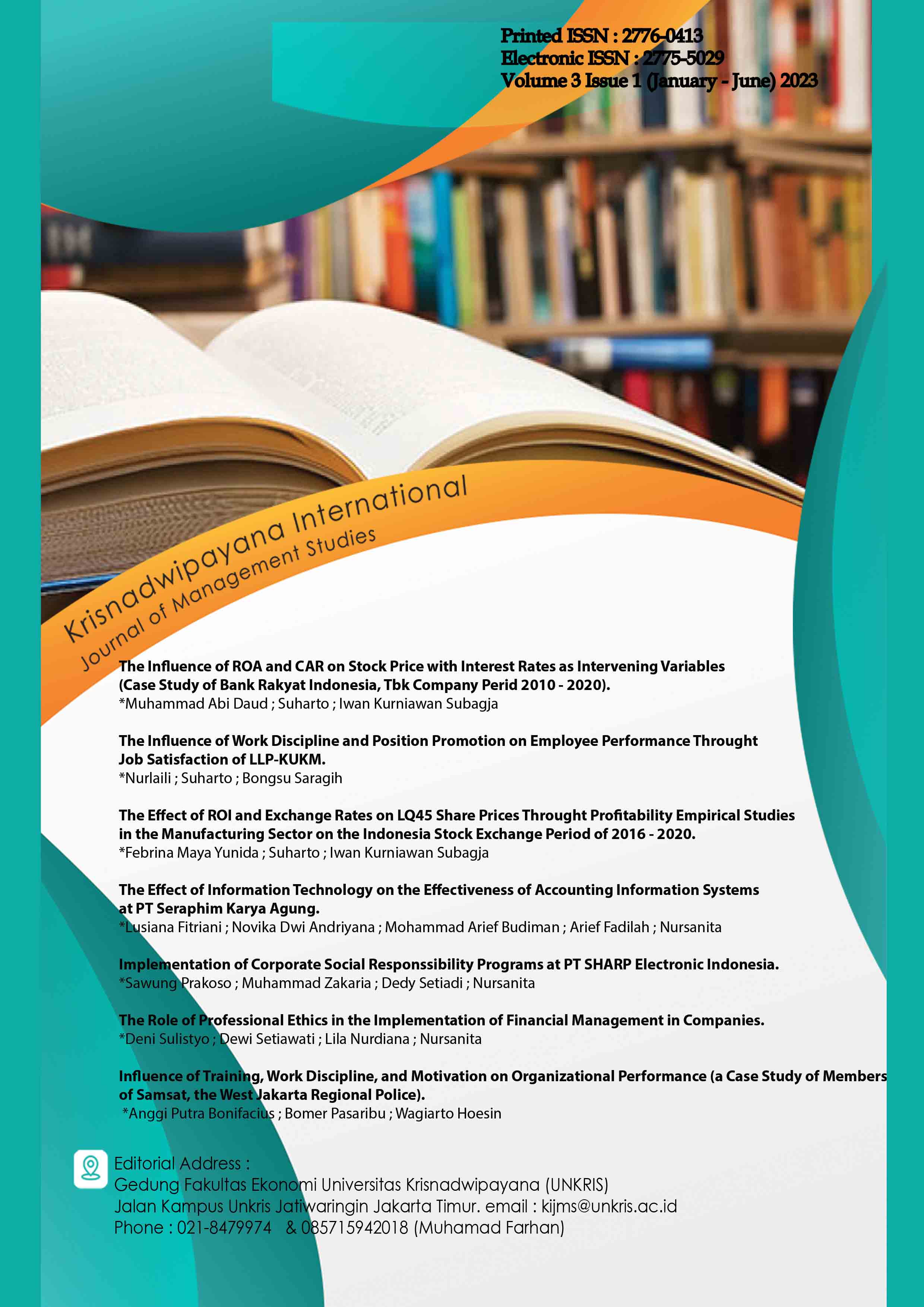 					View Vol. 1 No. 2 (2021): Krisnadwipayana International Journal of Management Studies
				
